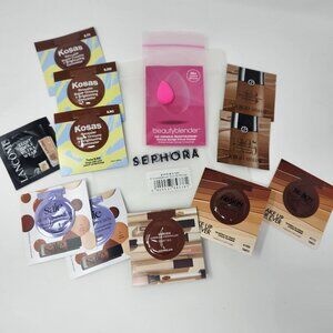 Sephora Samples Lot Makeup Sponge Deluxe Sample & Assorted Foundation Samples #B